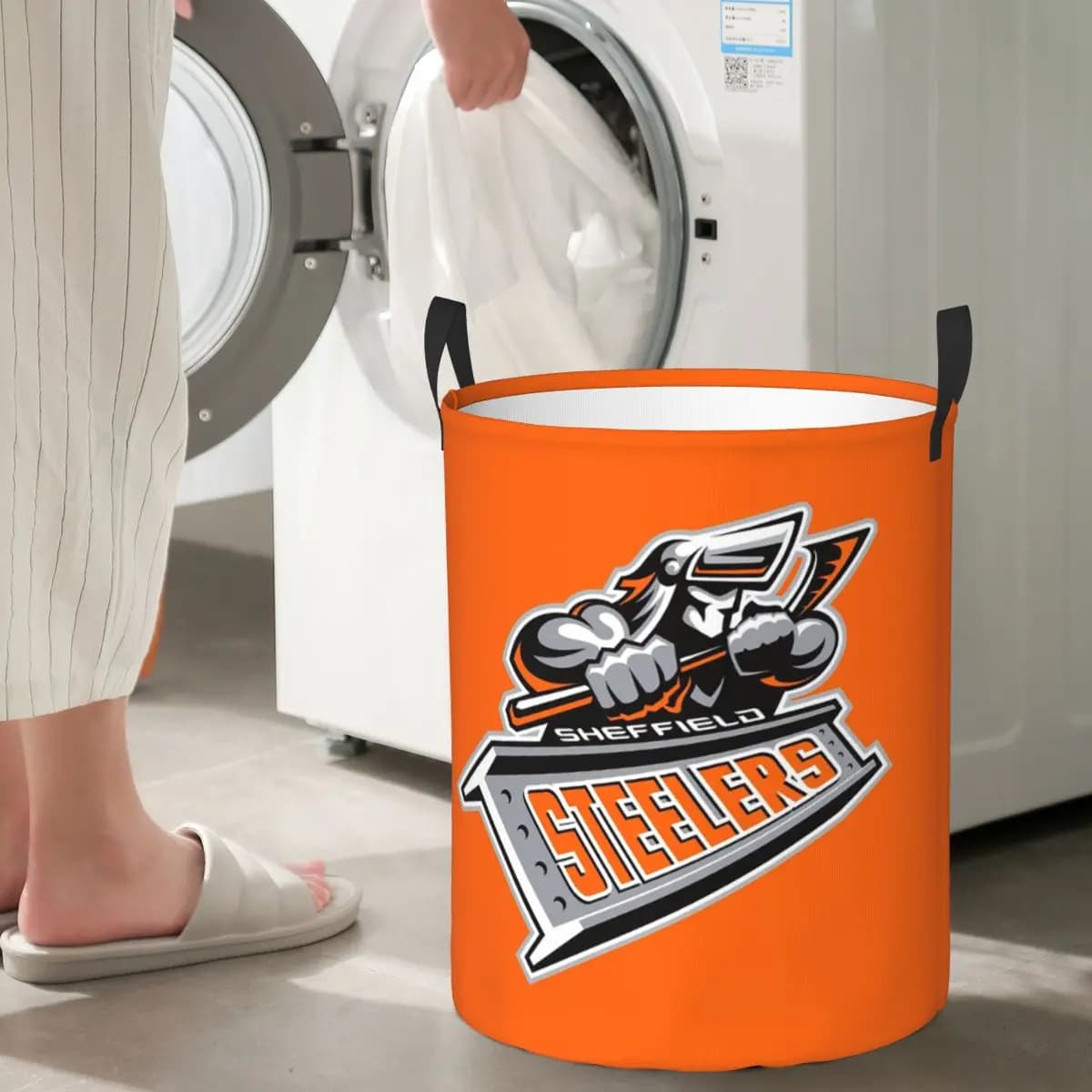 Cesti per biancheria pieghevoli Sheffield Steelers, cestini per vestiti sporchi, cestini portaoggetti, borsa organizer per la casa