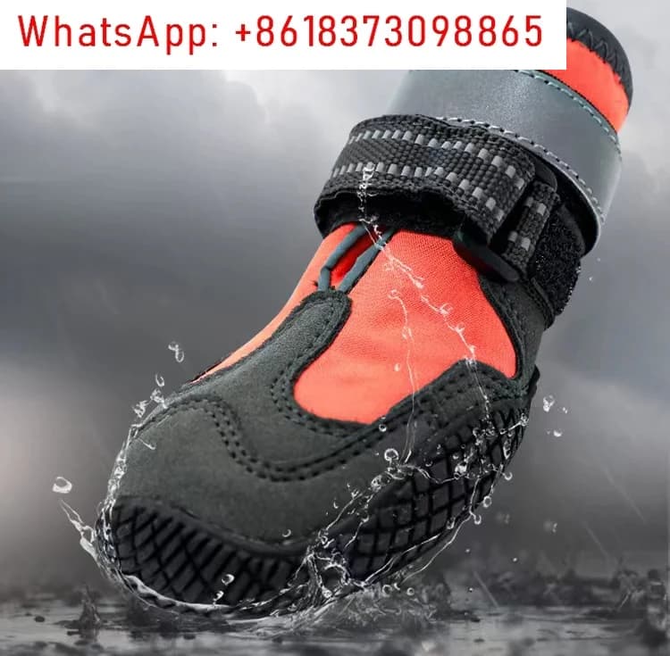 Pet Boots for Large Dogs Breathable Outdoor Non Slip Durable Hiking Shoes with Rubber Sole