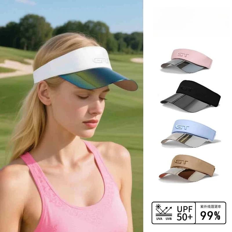 Cappello da sole da donna per sport all'aperto, ricamato, con protezione UV, ideale per tennis e golf