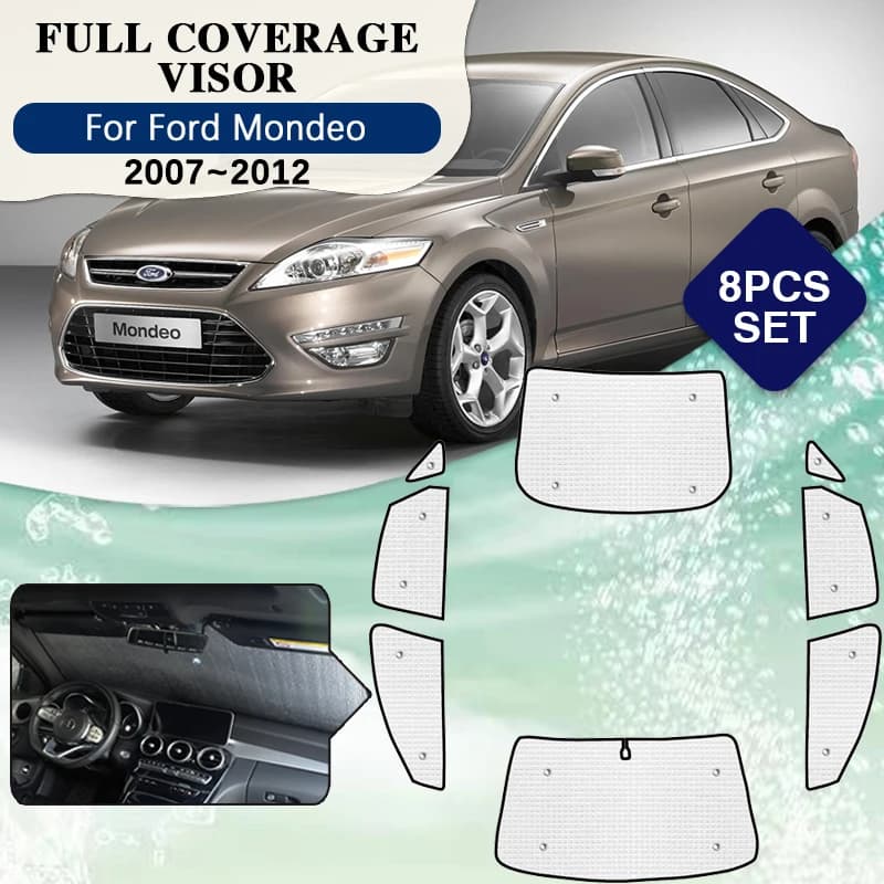 Copertura completa Tende Da Sole Per Ford Mondeo Mk4 Accessori 2007 2008 2009 2010 2011 2012 Auto Full Surround Parabrezza Finestra Visiera