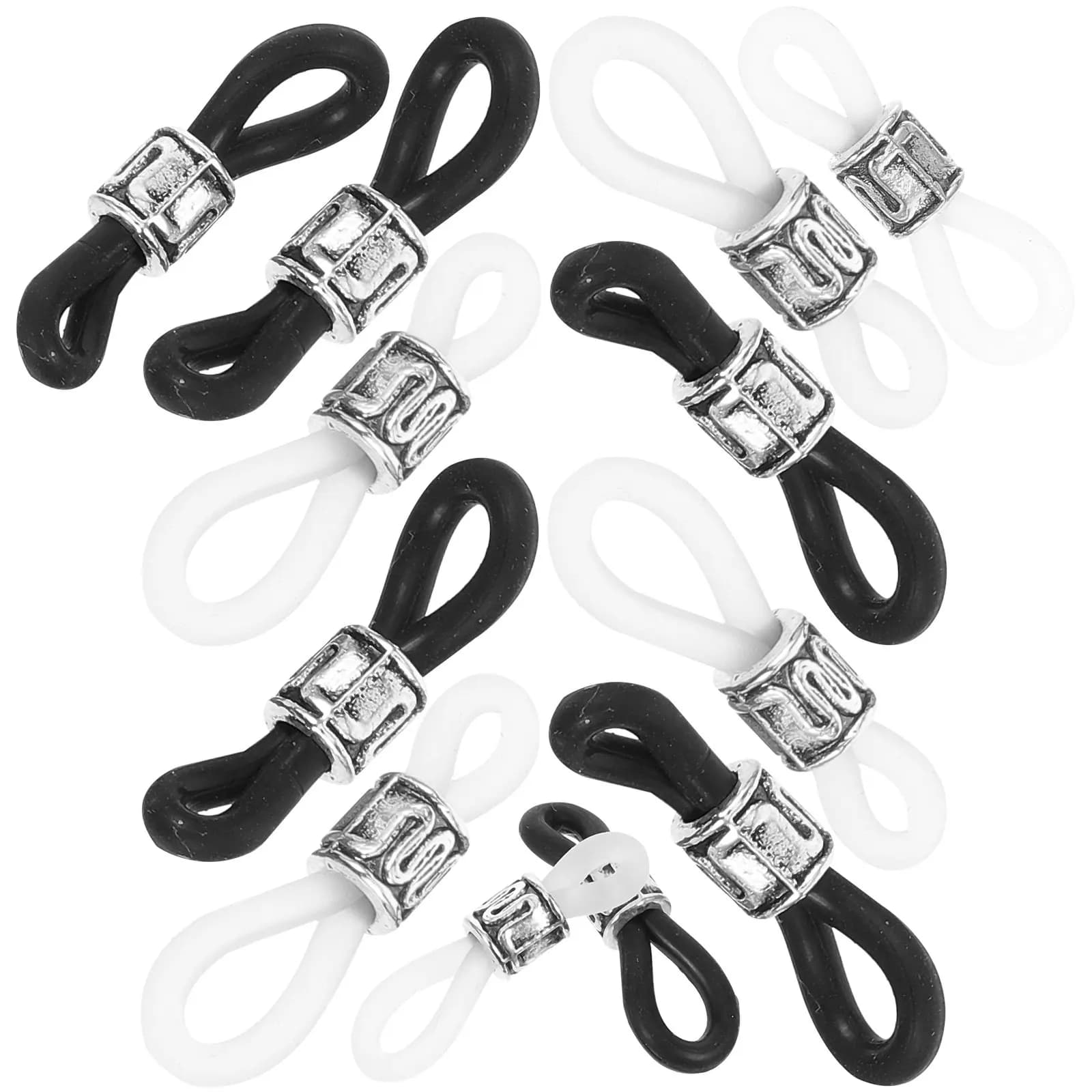 20 Pezzi Connettori Antiscivolo in Silicone per Catenelle Porta Occhiali, per Riparazione Occhiali da Sole e da Lettura