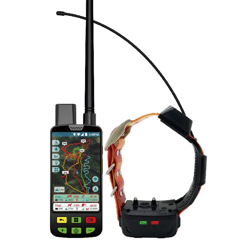Collare per Addestramento Cani Professionale per Caccia e Comportamento, con Localizzatore GPS Portatile Incluso