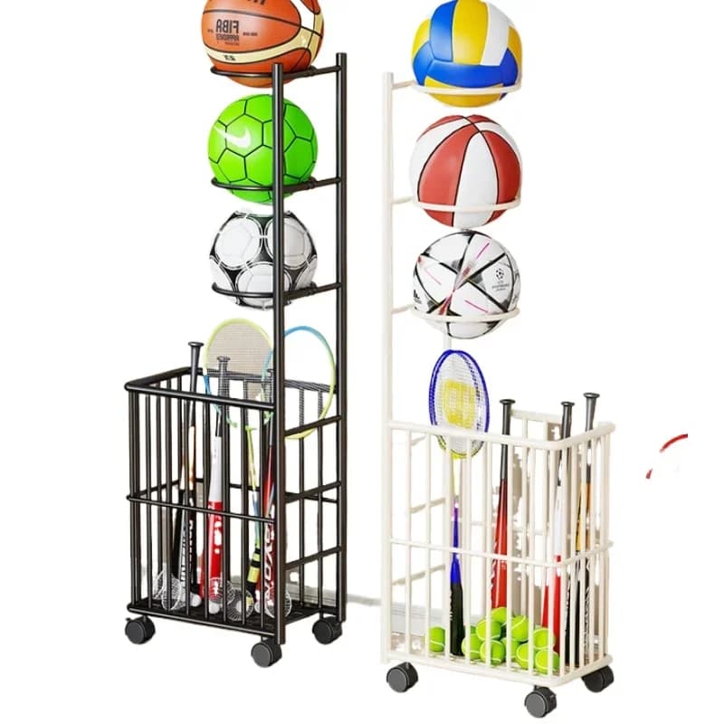 Basketball holders Mobile soccer for home use with wheels Volleyball holders Yoga Mat Basket for Sports Equipment