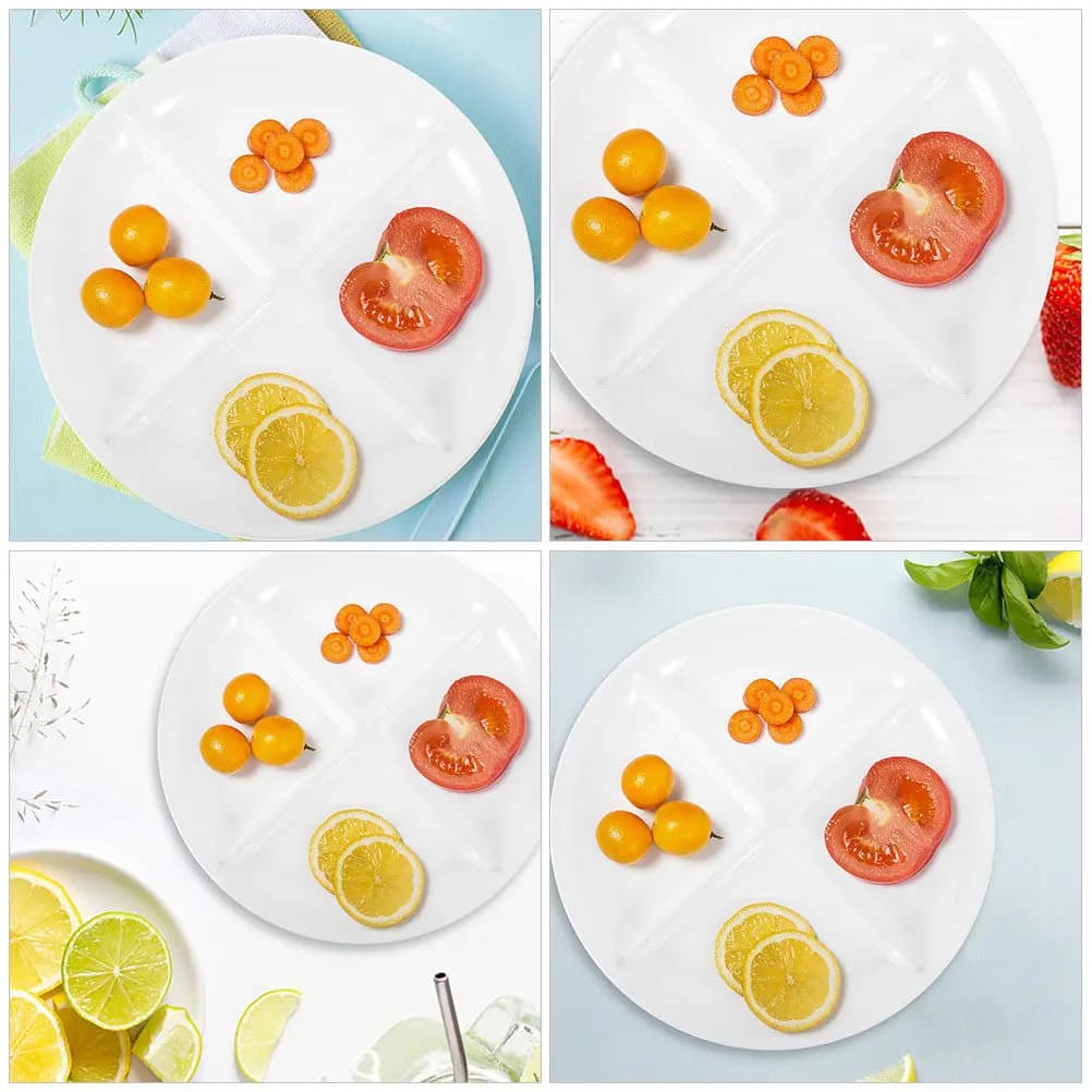 Set di 2 Vassoi Divisi per Snack, Piatto Multi-Scomparto per Servire Cibo a Feste, Matrimoni, Natale, Riunioni Familiari, Frutta Secca e Noci