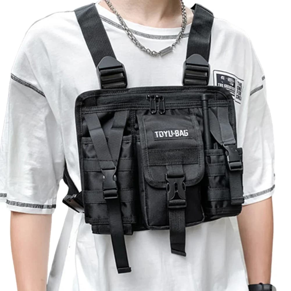 Uomo donna borsa tattica sul petto borsa funzionale per gilet Survival Molle System Kit borsa tasche Multiple escursionismo zaino da ciclismo da viaggio