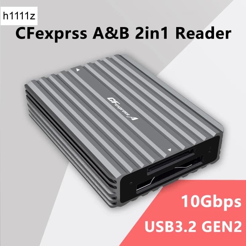 NUOVO lettore di schede CFexpress Tipo B / Tipo A con cavo OTG USB3.2 Gen2 10Gbps Tipo C a CF Express Lettore di schede Adattatore per schede di memoria