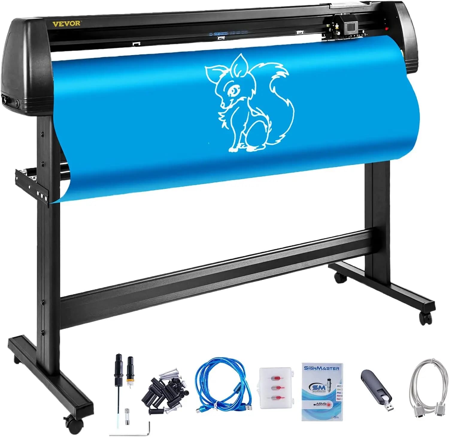 Plotter da Taglio Vinile 53 con Software Signmaster, Macchina per Insegne, Plotter da Taglio Vinile con Alimentazione Carta da 1350mm e Supporto 53