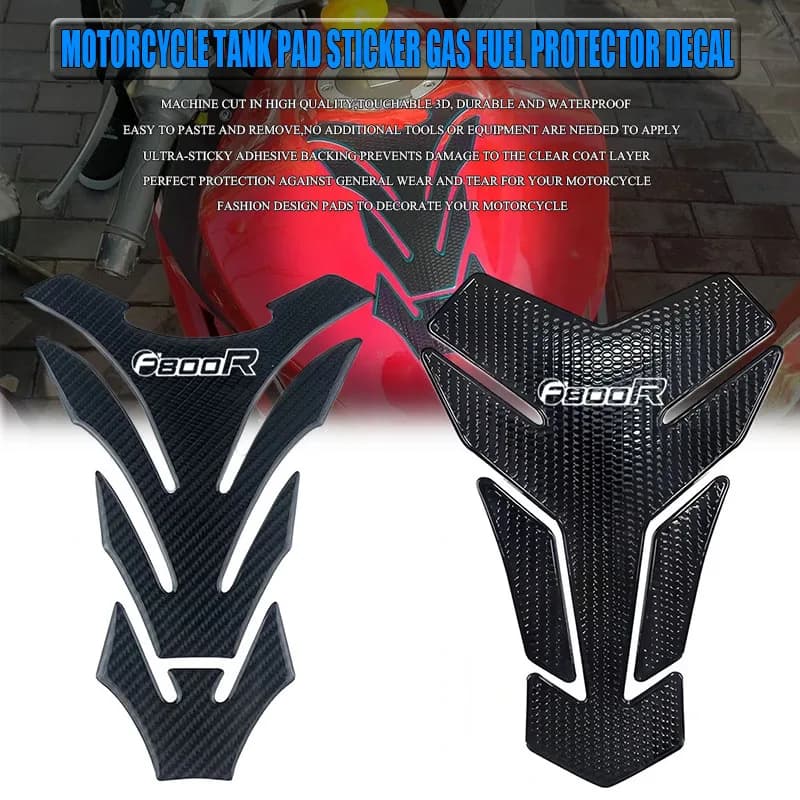 Adesivi per decalcomanie protettive per coperchio del serbatoio del carburante per moto in fibra di carbonio per F800R F 800R