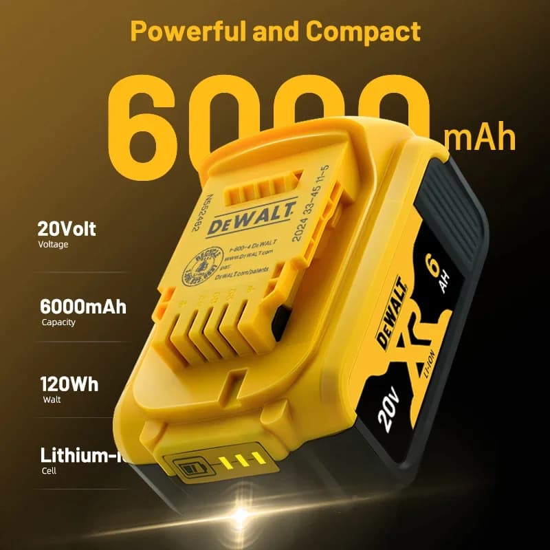 🌲 🌲 Batteria originale DEWALT DCB200 20V/60V 9000mAh, batteria DEWALT 20V, batteria per utensili elettrici DCB205 DCB206 DCB209, caricabatterie DEWALT