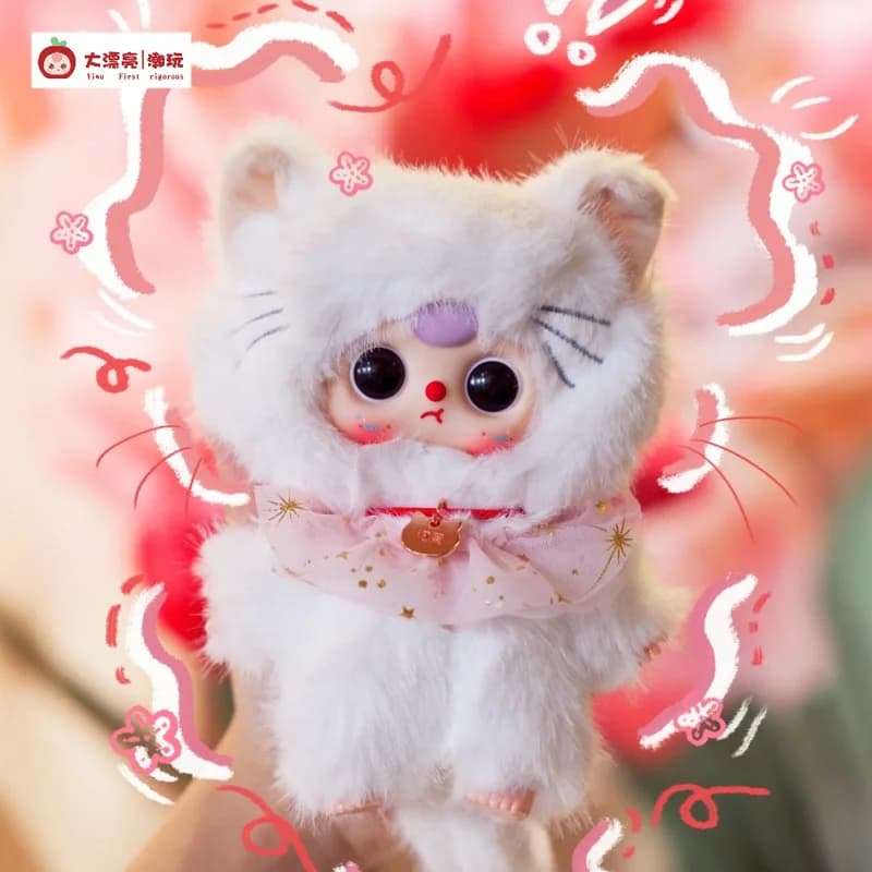 Nuovo originale Baby Tre Whose Cat Am I Series Blind Box Borsa Kawaii Decorazione pendente Ornamento da tavolo Giocattolo Regalo di compleanno per ragazza