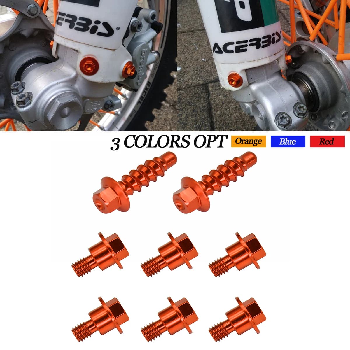 Vite di fissaggio per protezione forcella anteriore moto per KTM SX SXF XC XCF EXC EXCF XCW XCFW 125 150 250 300 350 400 450 500 530 2000-2023