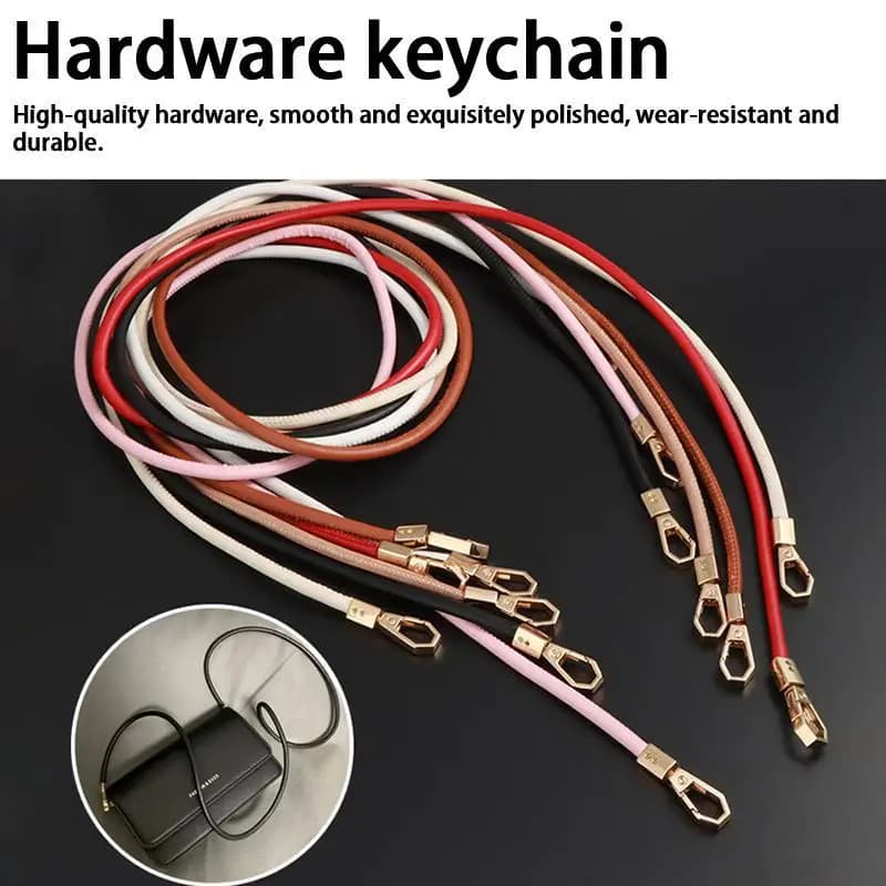 120/35cm Adjustable PU Leather Bag Strap Crossbody Shoulder Bag Strap Mobile Phone Lanyard Handbag Handle Replacement Bag Belt