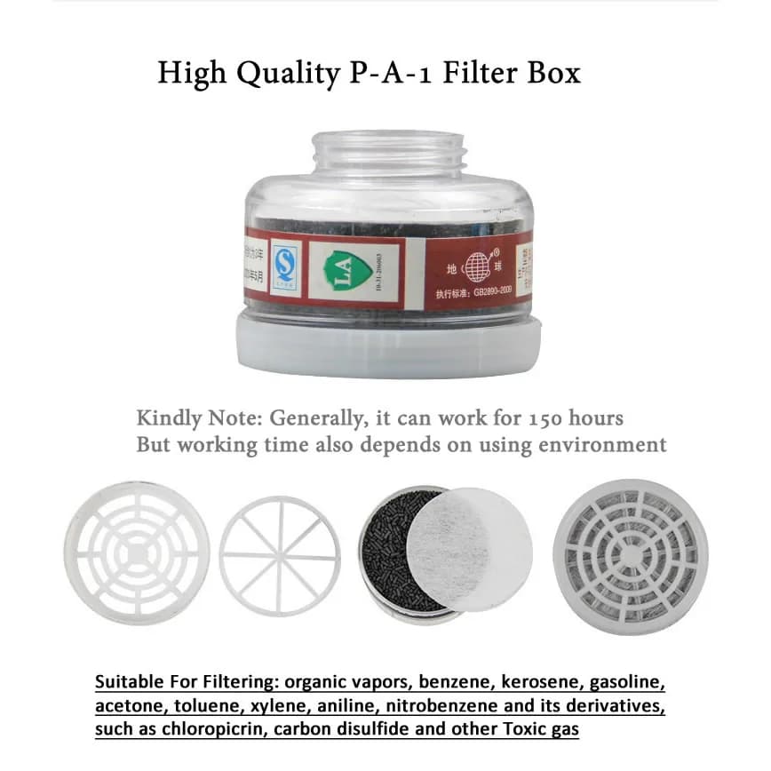 1 pz RD40 40mm Maschera antigas rotonda Filtri Scatola di filtraggio a carbone attivo per Respiratore chimico Pittura A Spruzzo Accessori