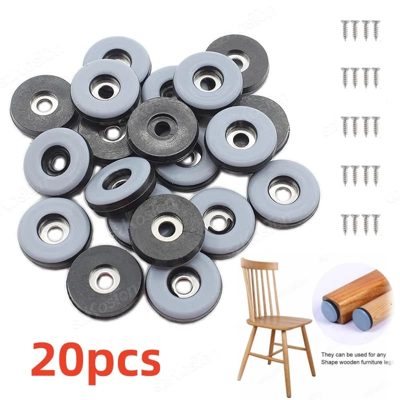 20/4 pezzi cursori per mobili pattini per mobili con viti blocco scorrevole tavolo sedia gamba tappetino protezione per pavimento per moquette in legno duro