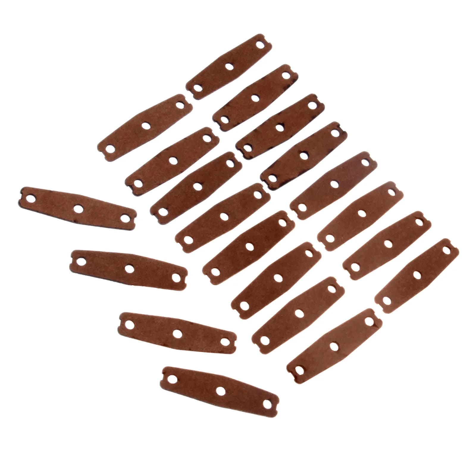20pcs Outdoor Slingshots Microfiber Leather Pouches For Hunting Shooting Catapults Bow & Arrow Replacement 1.5mm Thickness Brown