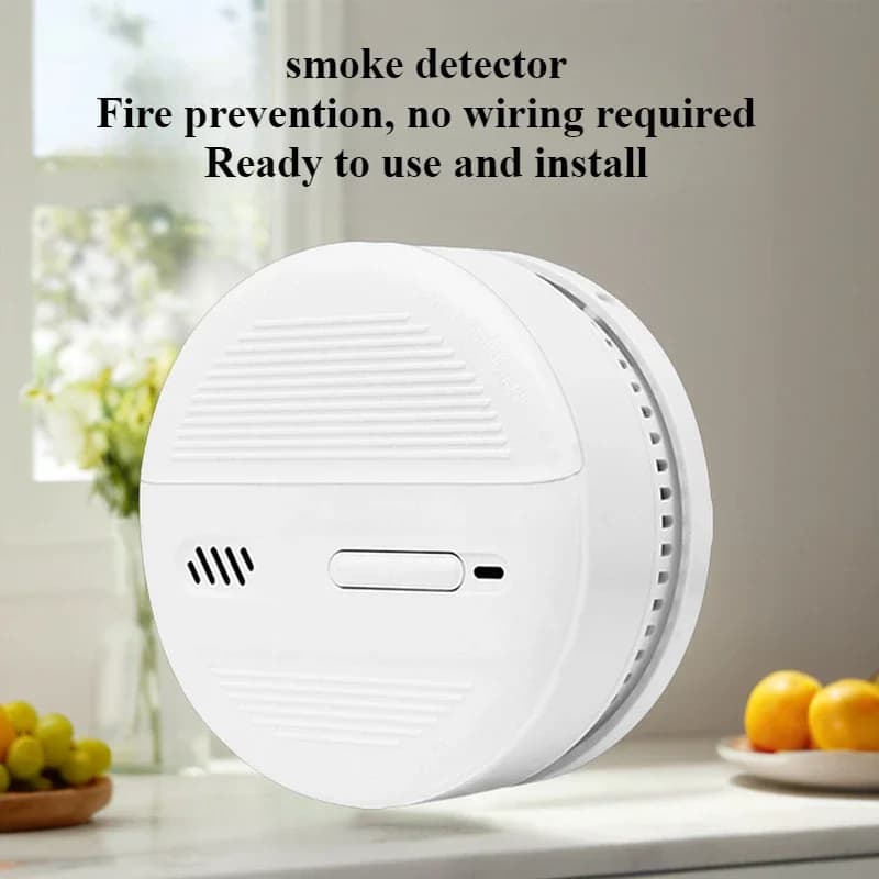 Rilevatore di fumo fotoelettrico indipendente per cucina domestica Allarme antincendio wireless alimentato a batteria da 9 V