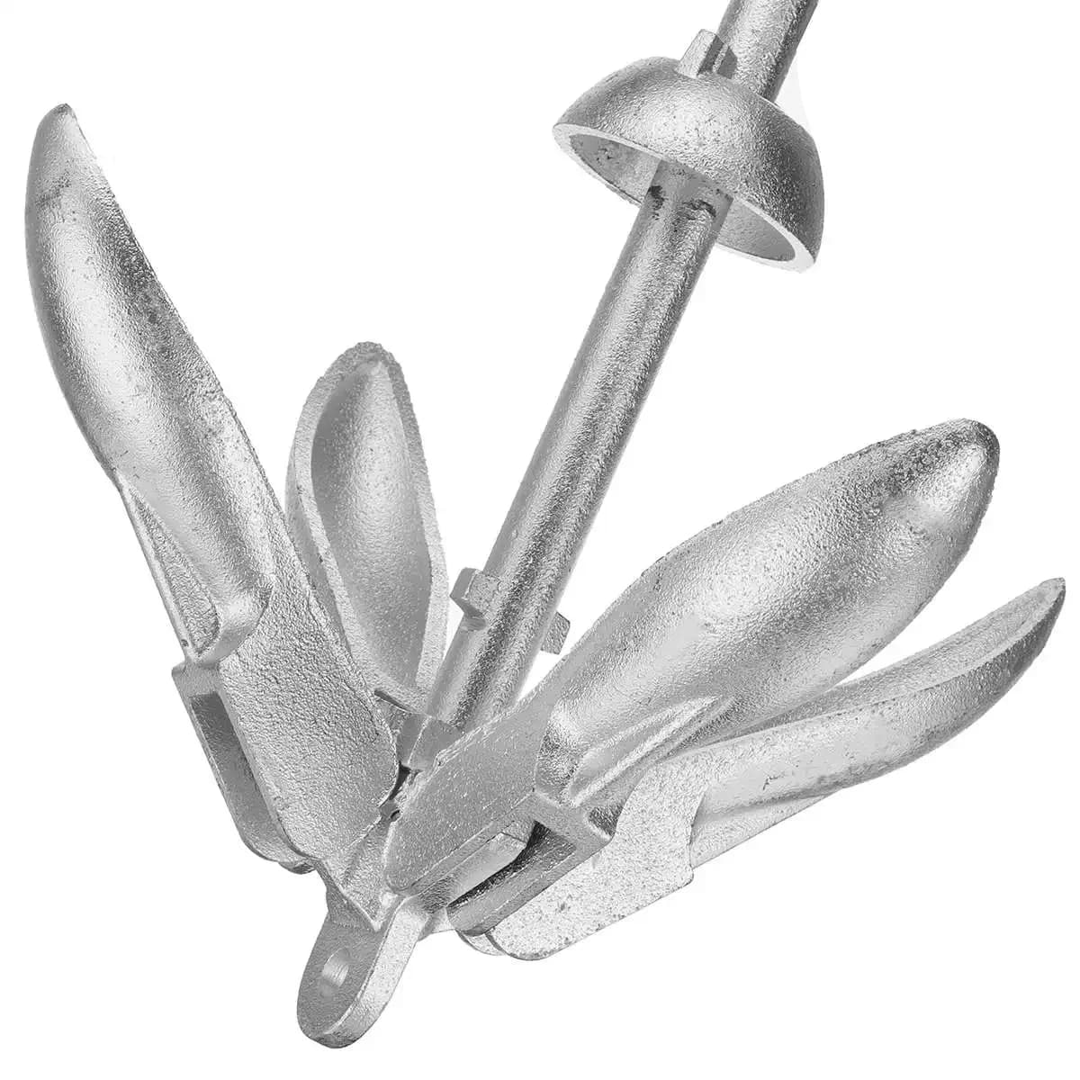 Hardware di aggancio per ancoraggio pieghevole per barche in alluminio pressofuso 2,5 kg/3,2 kg per canoa per kayak con ancoraggio pieghevole per yacht marino