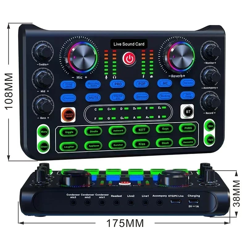Scheda Audio HD X60 versione inglese schede Audio professionali Mixer Audio per Karaoke Broadcast KTV Singing Live Sound Mixer