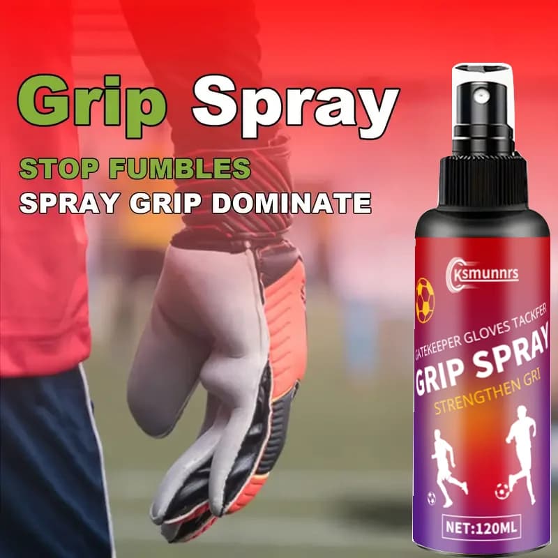 Spray per impugnatura per guanti da portiere da 120 ml, adesivo per impugnatura, resina trasparente, aumenta la resistenza, adatto a tutti gli sport antiscivolo
