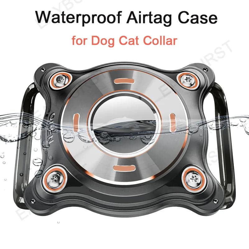 Custodia Eayburst per AirTag da Collare per Cani, Protezione Impermeabile IPX8 per Localizzatore GPS Apple AirTags