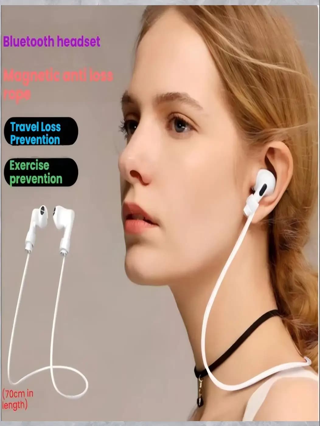 Magnetic Wireless Anti Loss Silicone Headphone Cord Holder Cable Suitable for Apple Xiaomi Huawei Headphone Rambler Neck Cords