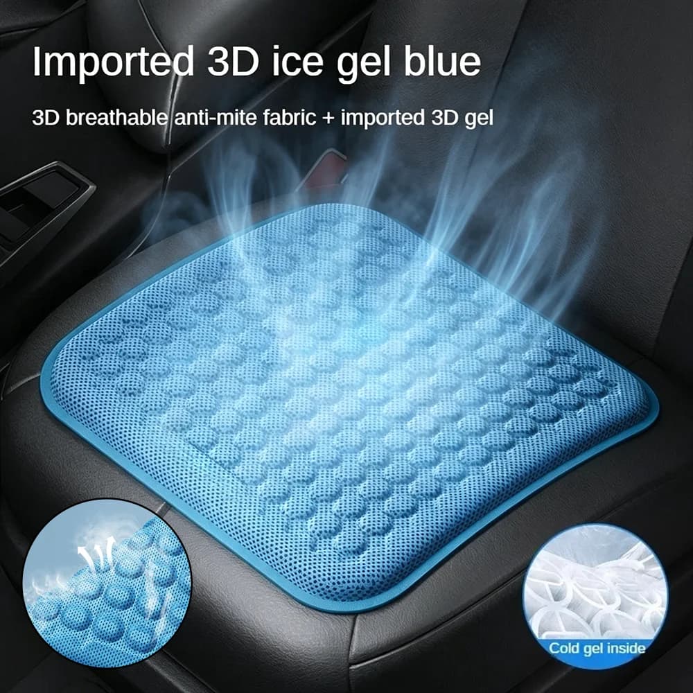 3D Honeycomb Gel Car Seat Cushion All Season Cooling Breathable Comfort Seat Pad Non-Slip Mat For Car Office Chair Home Indoor