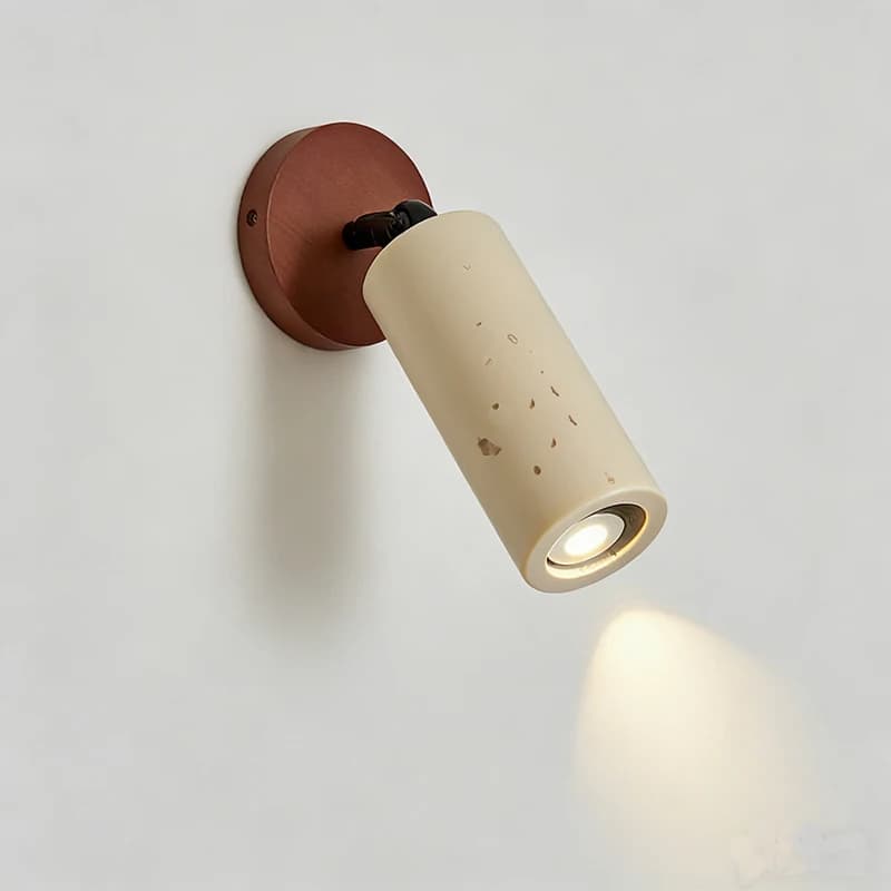 Lampade da Parete in Pietra dal Design Creativo, Paralume in Travertino, Base in Legno, Luci da Lettura per Hotel, Lampadine E27 LED per Corridoi