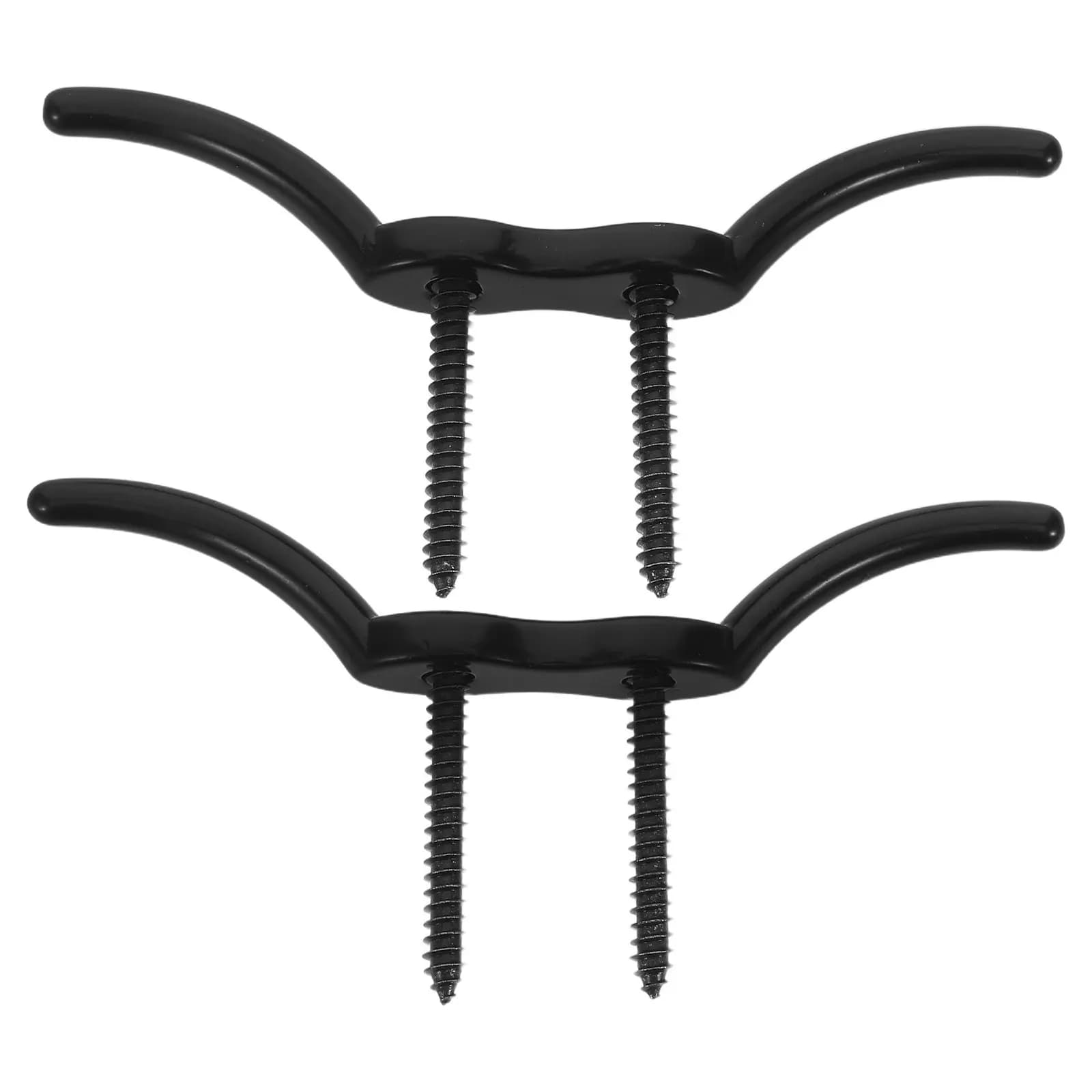 2Pcs Stainless Steel Marine Cam Cleat Black 4 Inch Heavy Duty Double Horn Dock Tie Off Rope Holder Boat Hardware Kayak Canoe