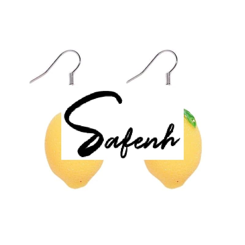 1 Pair Creative Funny 3D Fruit Studs Earring Fashion Cute Imitation Lemon Earrings For Girls Summer All-match Ear Jewelry Gift