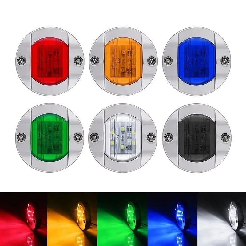 4PCS 12V Boat Marine Lights Navigation Waterproof Marker Lamp For Truck RV Yacht Transom Anchor Stern 6LED Stern Light