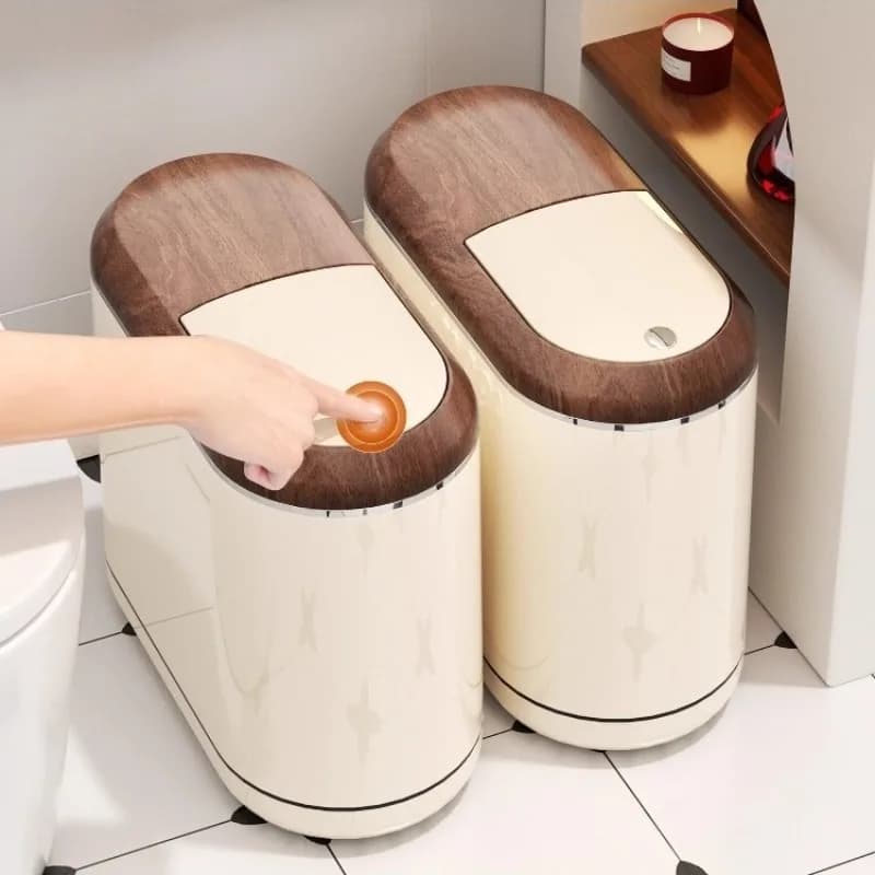 Trash can antique high-value bathroom clip narrow slot household living room toilet