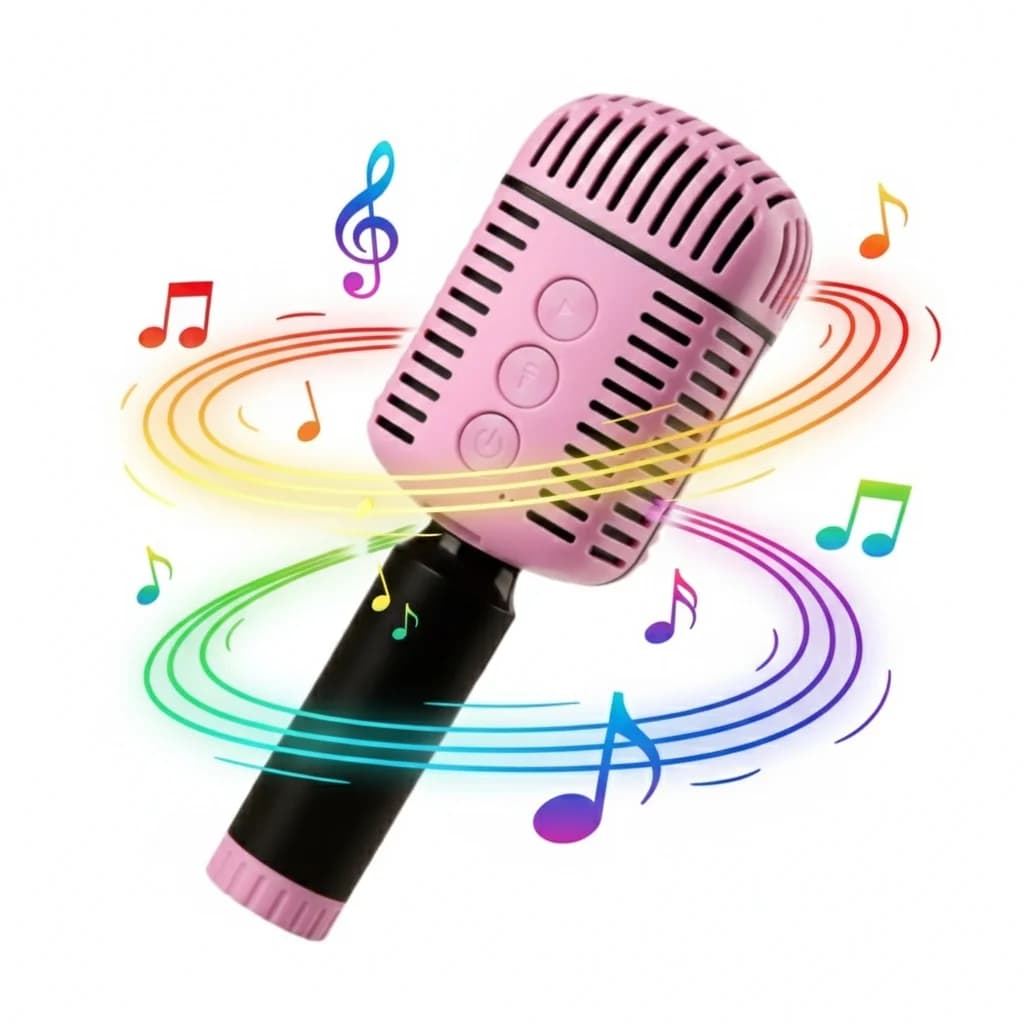 Altoparlante per microfono karaoke wireless Bluetooth, microfono portatile portatile con suono HIFI, voce magica per canto, festa, regalo