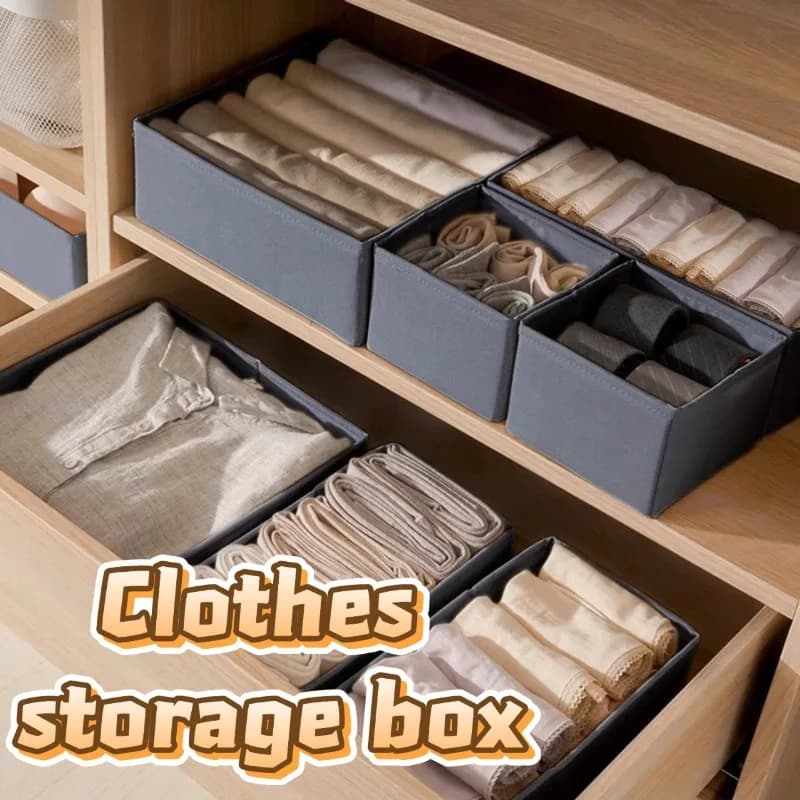 Organizers of drawers for storage boxes for underwear in fabric for the organization of the closet and store socks, ties and more