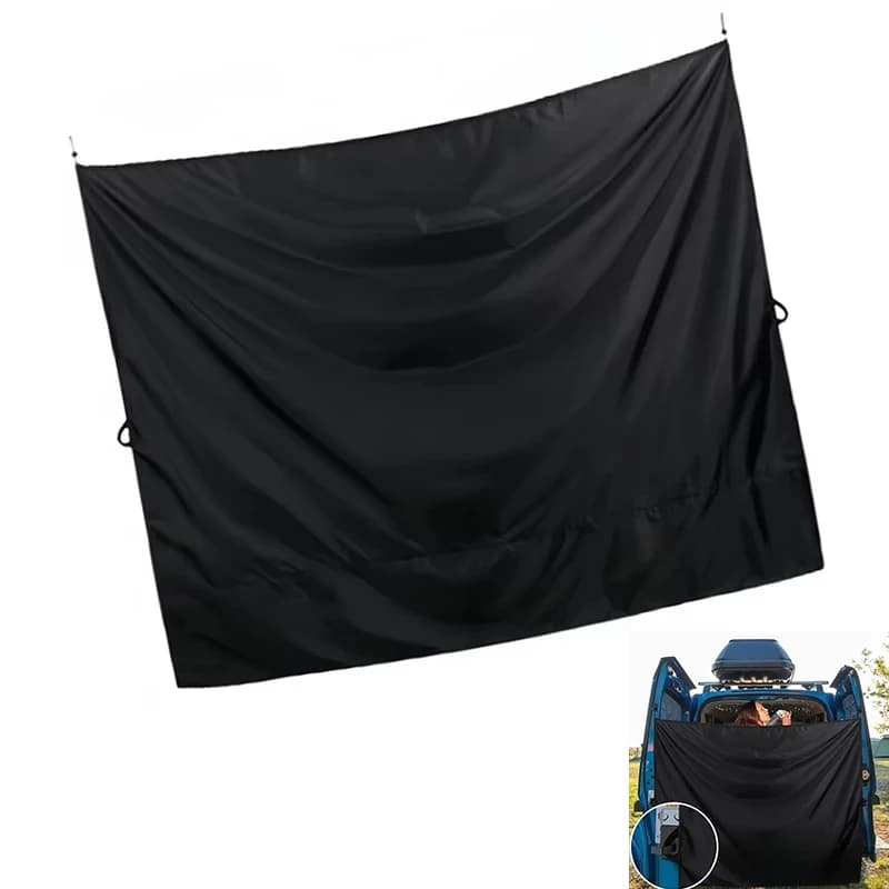 1Pc 183x168cm Camper Van Porta della stalla Tende per la privacy Copertura con ganci per tenda da doccia esterna Caravan RV Forniture