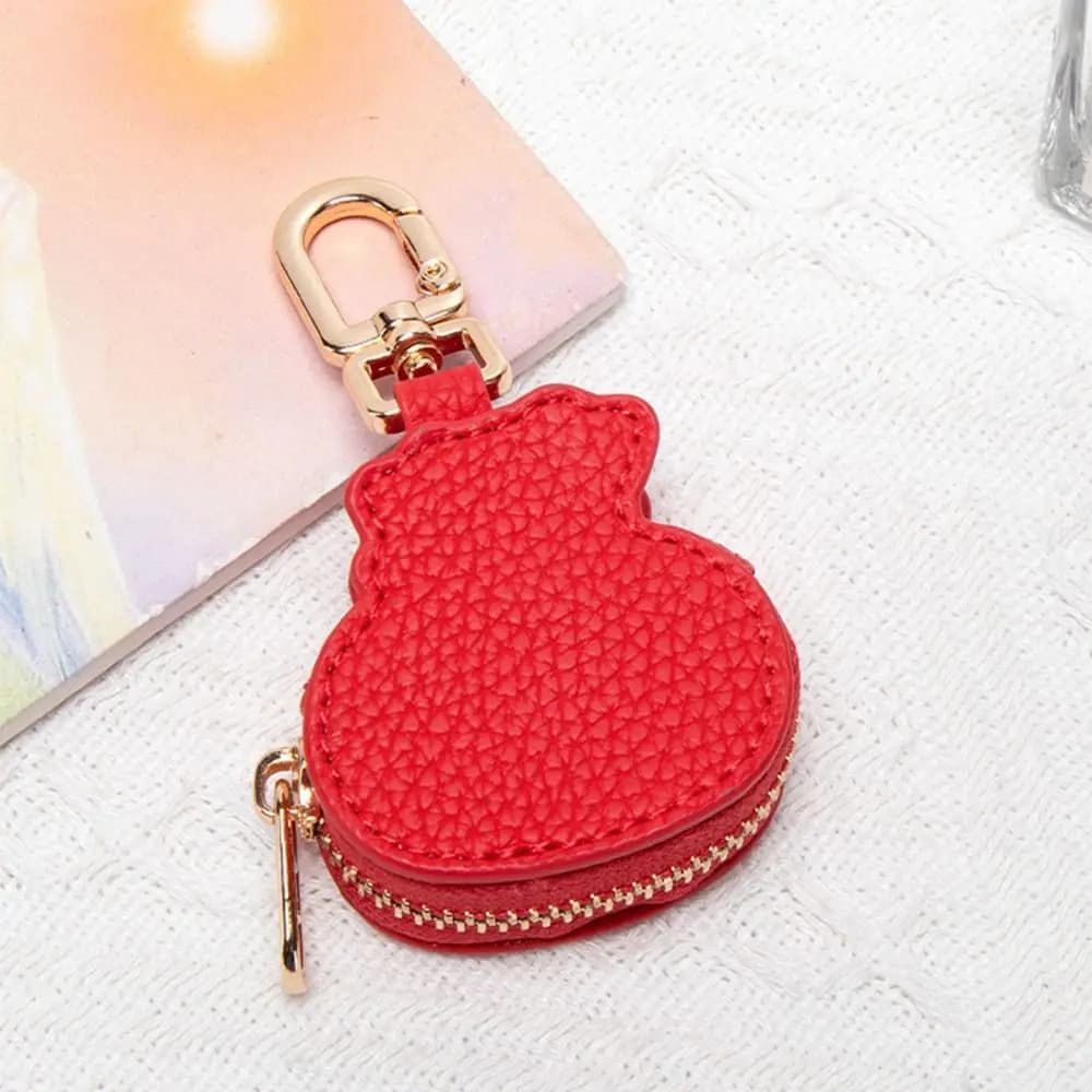 Portable Cute Panda Keychain Zipper Keychain Earphone Bag Coin Bag Wallet Money Bag Keychain Women