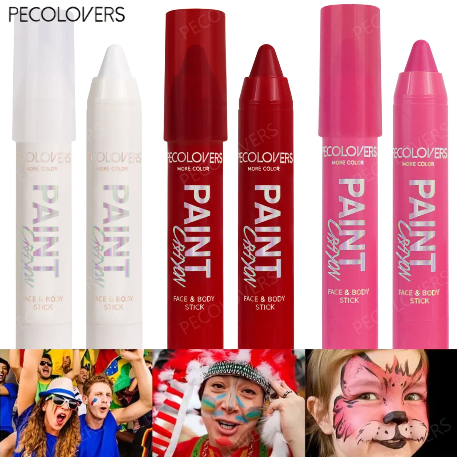 Pastelli per Trucco Viso e Corpo, Applicazione Liscia, Trucco ad Alta Pigmentazione, Adatti per Halloween e Trucco da Palcoscenico
