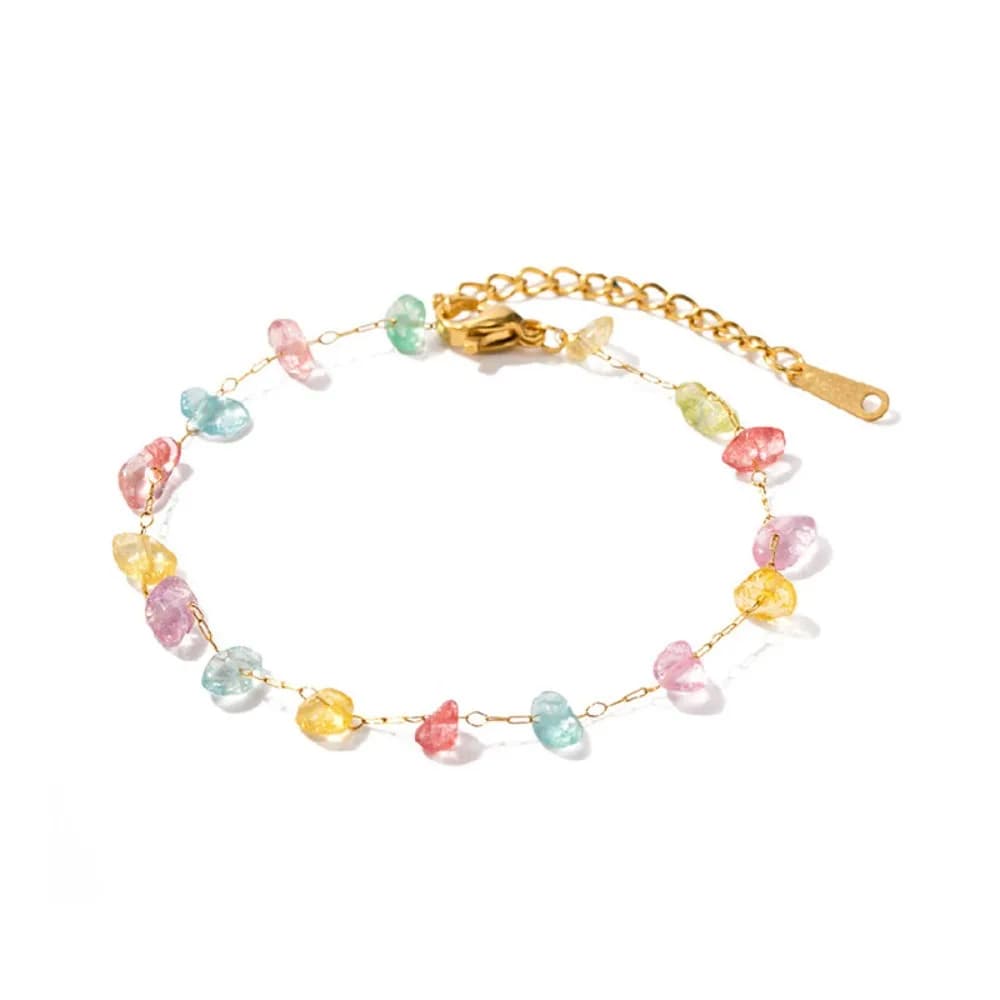 Colorful Stone Stone Necklace Beads Design Stainless Steel Beaded Necklace Necklace Bracelet Irregular Shapes