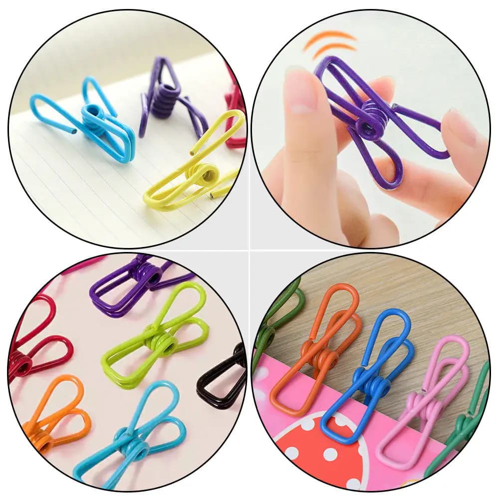 50 Pezzi Mollette Portafoto Creative, Piccole Mollette per Bucato Domestico, Antivento e Antiscivolo per Calzini, Asciugamani, Sciarpe