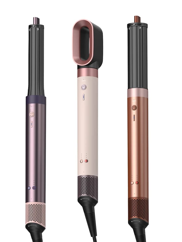 Spazzola Asciugacapelli 6 in 1 Staccabile con Controllo del Calore per Capelli Lisci, Styler con Ioni Negativi