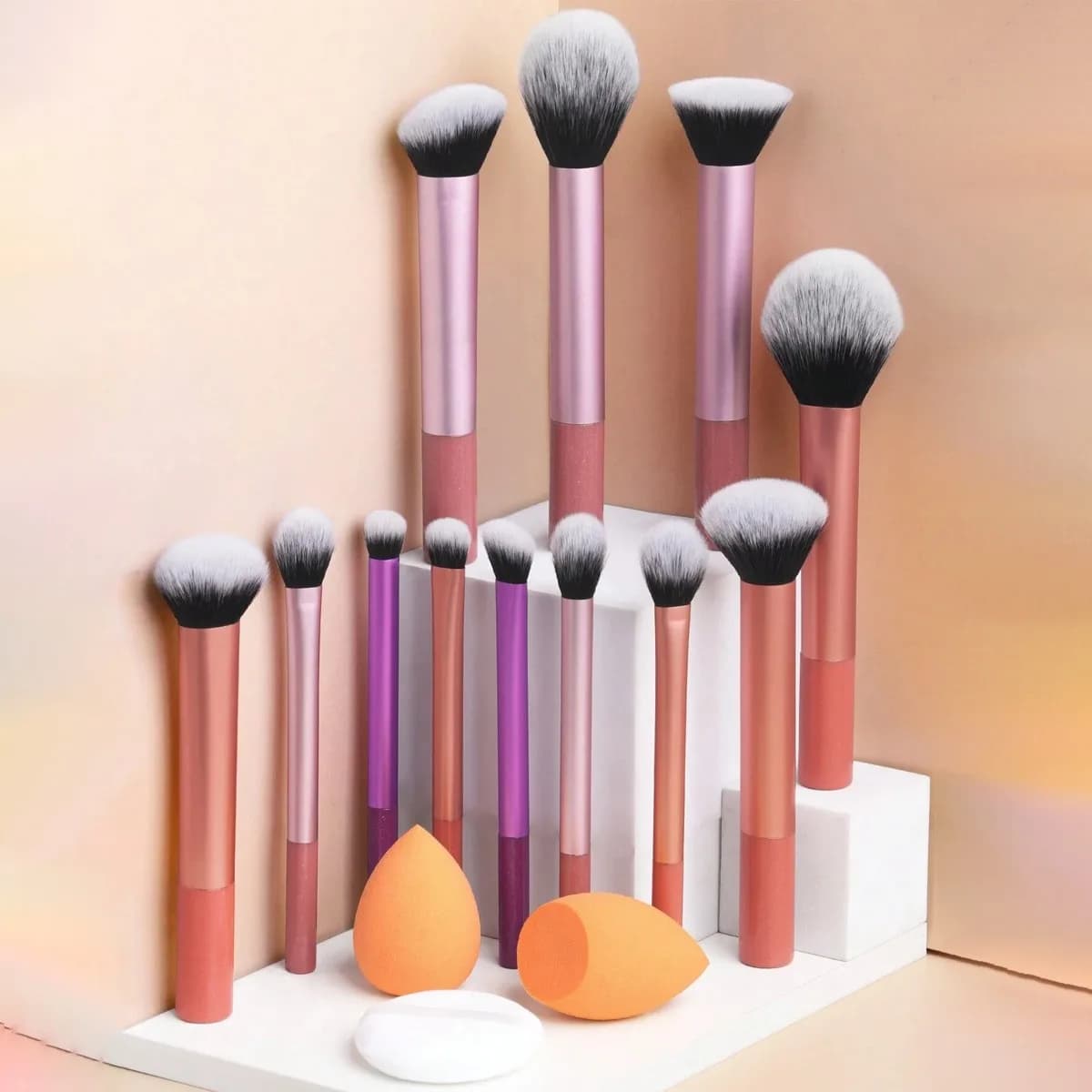 12-piece makeup brushes, synthetic fleece makeup brushes, foundation brushes, fard, umbrella, cosmetic makeup tools