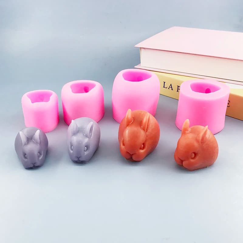 Stampo in silicone serie coniglio Materiali per la sicurezza alimentare Decorazione torta fondente fai da te Stampo per cioccolato Stampo per gelato Strumento domestico