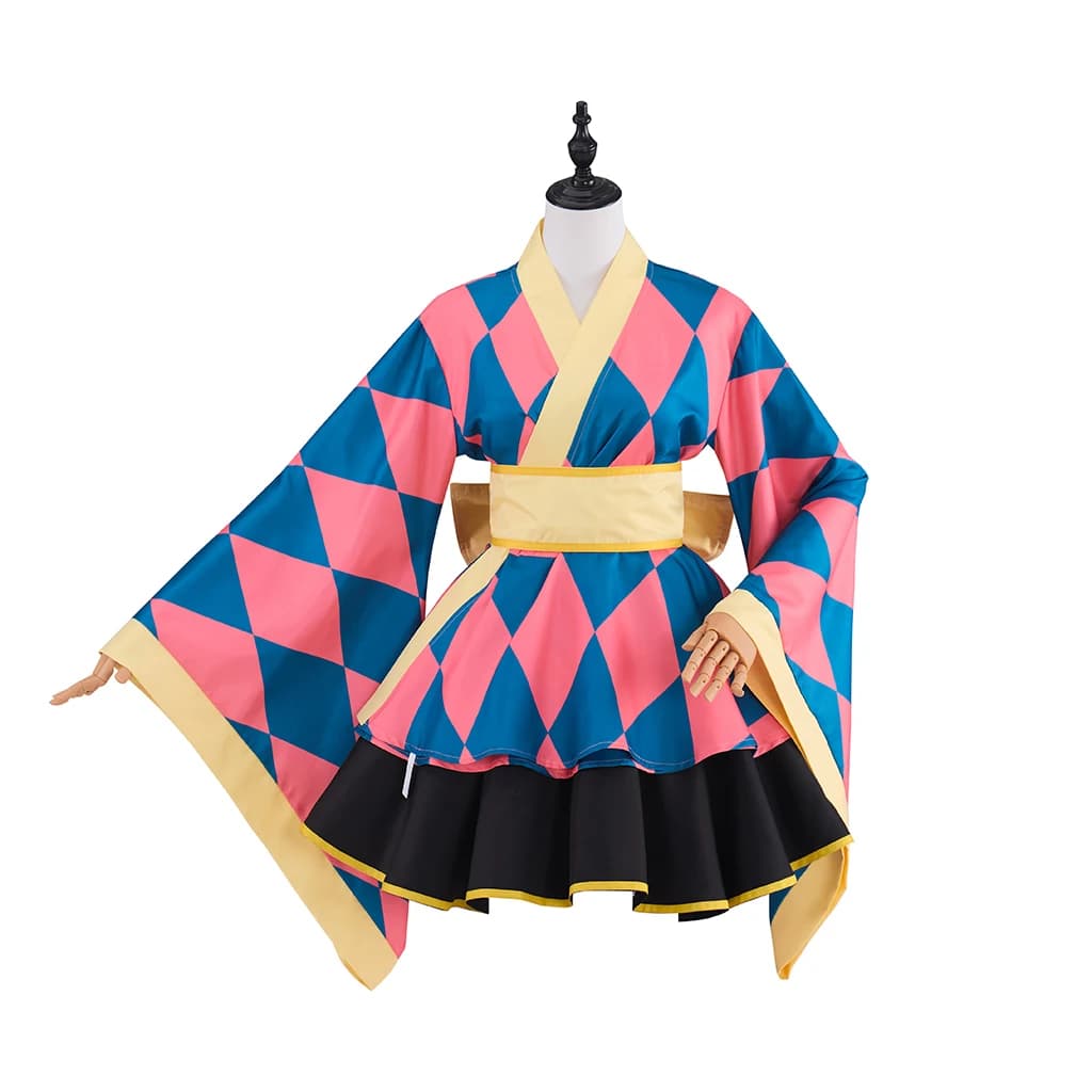 Costume cosplay di Howl Anime Kimono rosa Abito Lolita femminile Abiti Abito di carnevale di Halloween