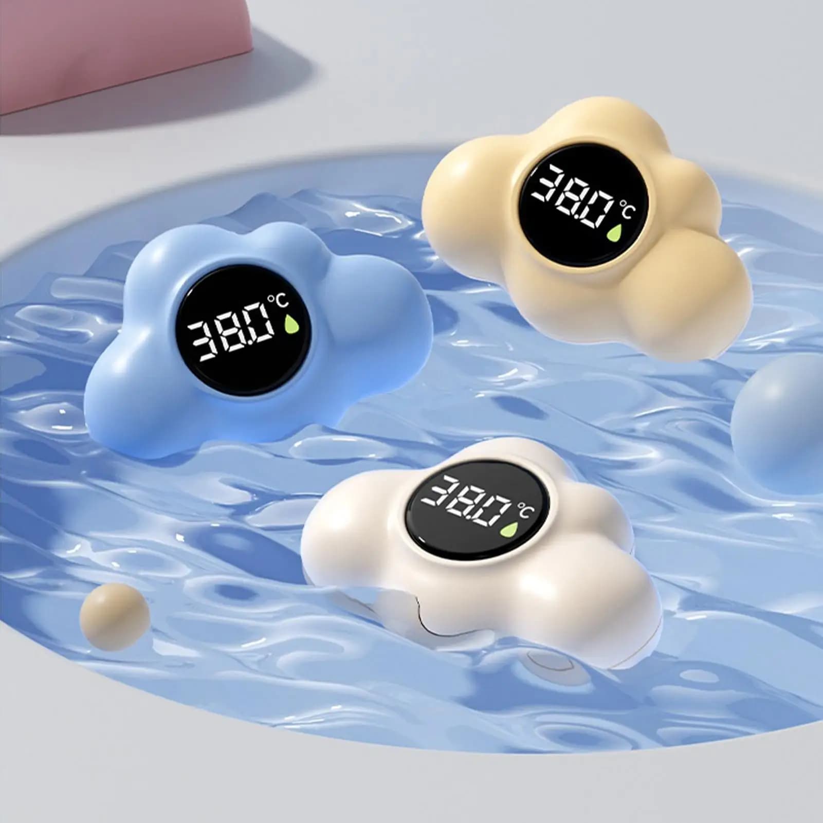 Termometro da Bagno per Bambini, Termometro Galleggiante a Forma di Nuvola, Misuratore di Temperatura Digitale con Display LED per la Sicurezza dei Bambini nel Bagno