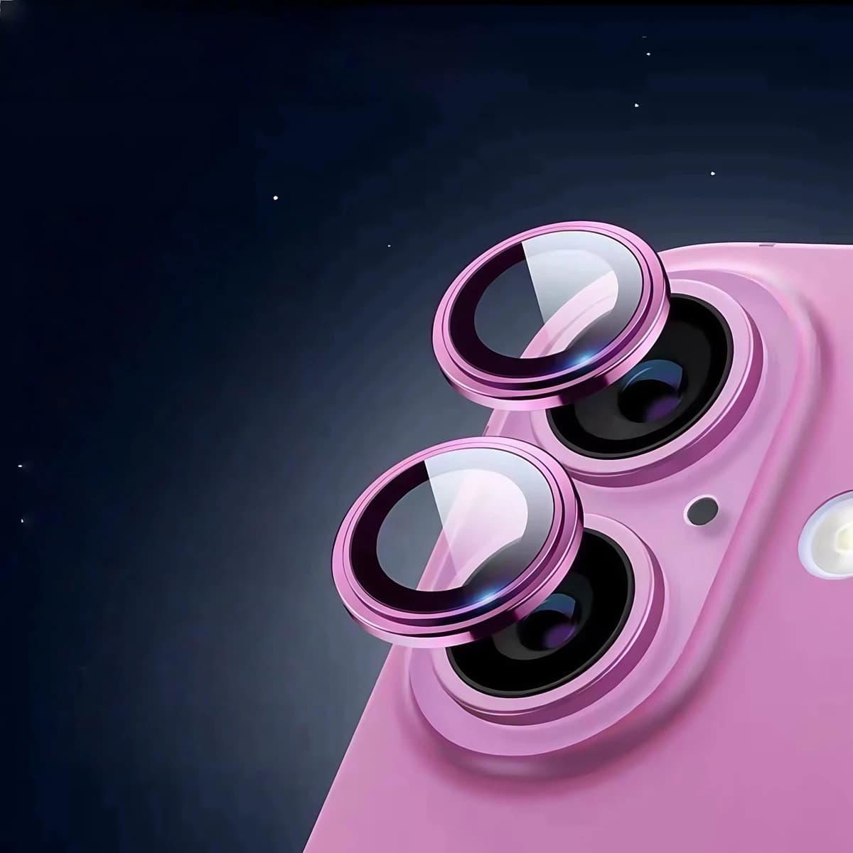 Protezione per anello in metallo per fotocamera rosa per iPhone 17 16 15 Pro Max Vetro temperato per obiettivo posteriore per iPhone16 Plus Accessori copriobiettivo
