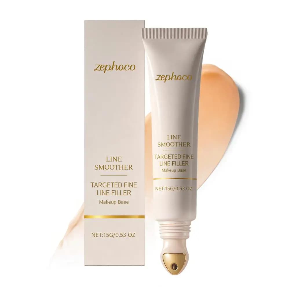 Zephoco Line Smoother Fine Line Filler 15g, Hydrating Makeup Base Effetto Pori Sfumati con Applicatore di Rullo, Primer Light