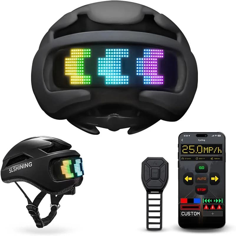 Integrated Bicycle Helmet with LED Display, Adjustable, for Men and Women, for MTB, Mountain Bike and Road Bike
