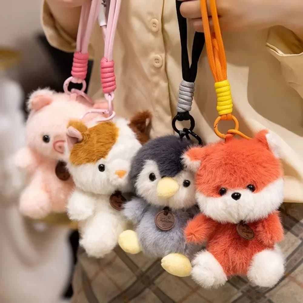 Simpatico Peluche da 16 cm, Bambola Compagna, Elefante, Orso, Capibara, Cuscino Animale Imbottito, Giocattolo in Peluche, Ornamenti da Appendere alla Borsa
