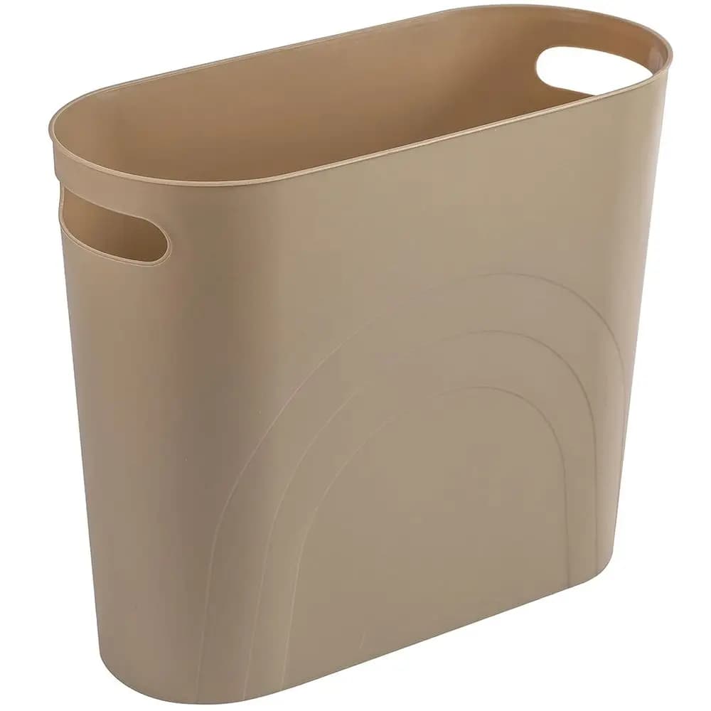 Cestino per Rifiuti in Plastica Sottile da 3,5 Galloni con Manici per Spazi Compatti - Kaki