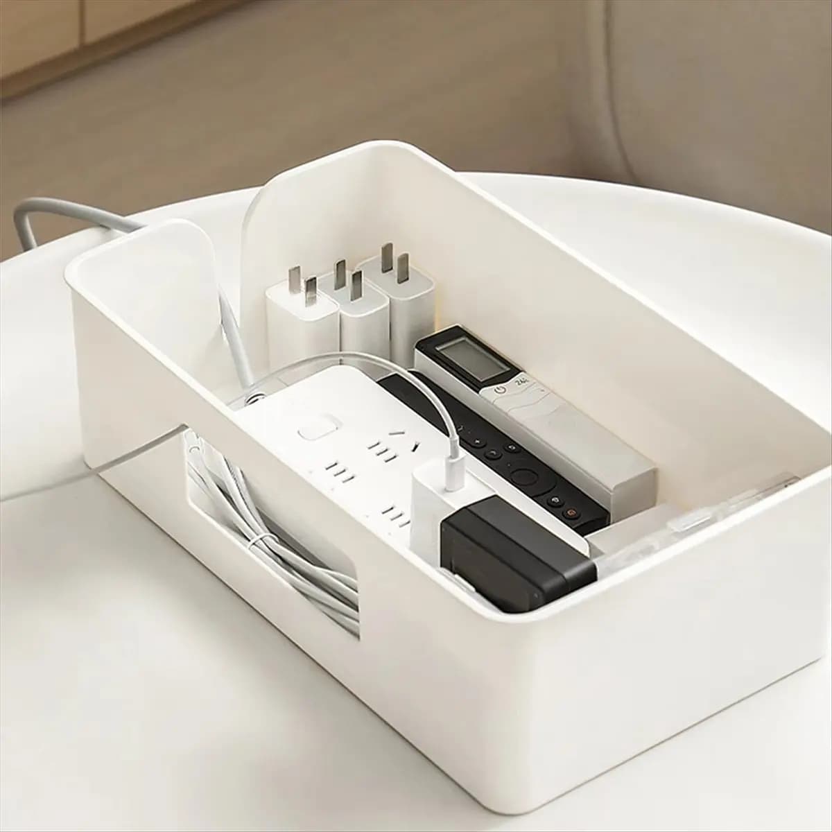 Scatola di immagazzinaggio cavo 1PC Scatola di immagazzinaggio scheda spina di alimentazione desktop Scatola di immagazzinaggio router WiFi wireless Bracciale Supporto spina linea dati desktop
