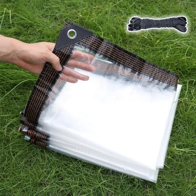 Transparent and thick waterproof cover, wind and snow resistant, suitable for terraces, greenhouses, chickens, gardens and verandas.